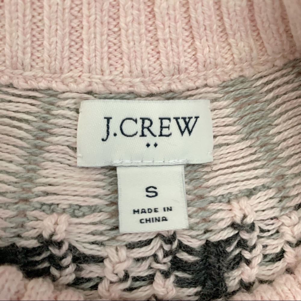 J. Crew Gray and Pink Patterned Sweater - Picture 5 of 6